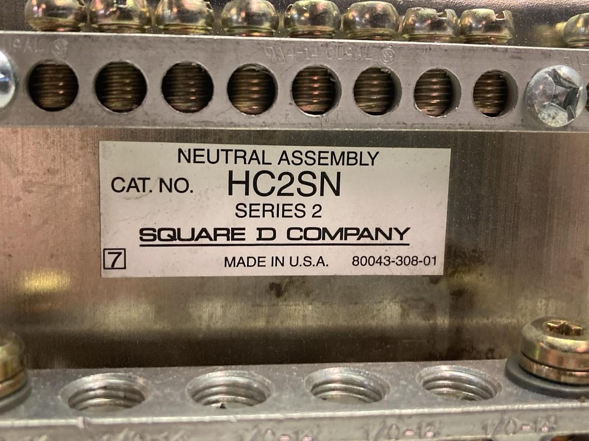 Used Square D,HC2SN,Panelboard Neutral Assembly 80043-308-01