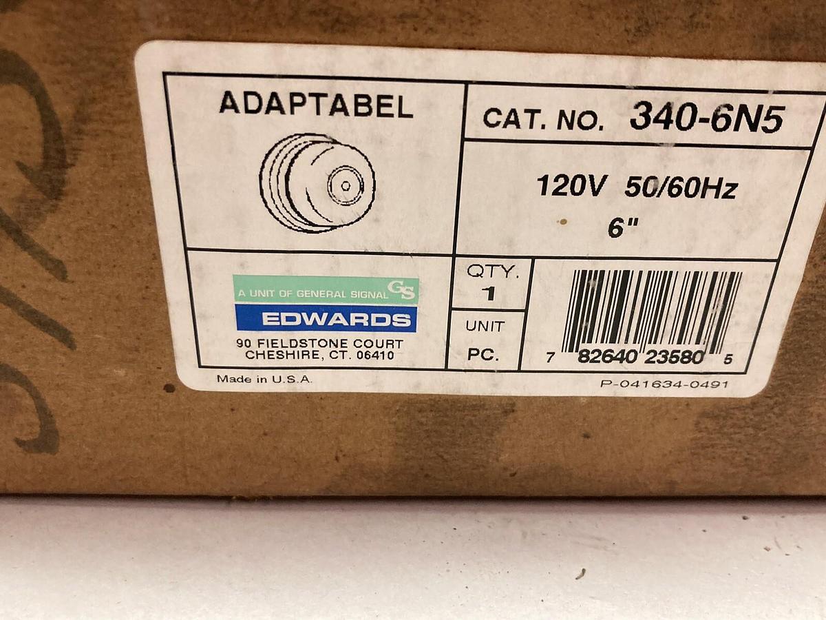 Edwards Signaling,340-6N5,Adaptabel Bell 120V 50/60Hz 6 Inch