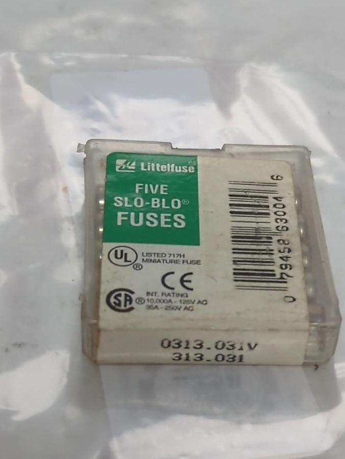 LITTELFUSE,0313.037V,SLO-BLO FUSE 1/3 AMP LOT OF 10 PCS NOS