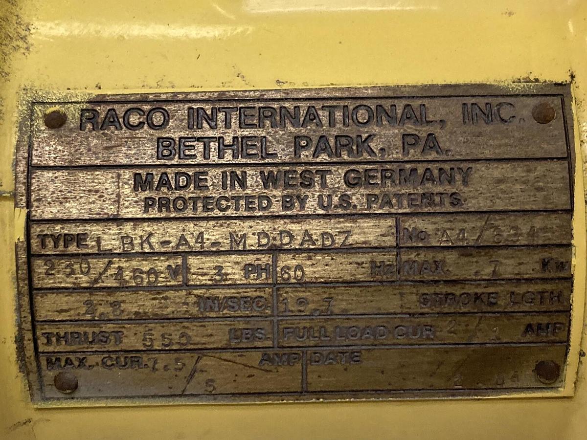 Used Raco,Type LBK-A4-MDDADZ,Three Phase Actuator 230/460V  60 HZ