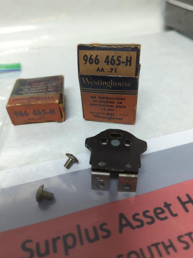 WESTINGHOUSE,966 465-H,OVERLOAD THERMAL HEATER RELAY LOT OF 2 NOS