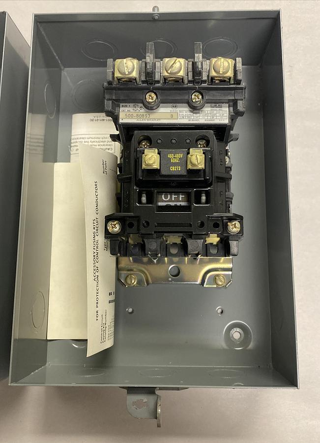 Allen Bradley,500-BAB93,Series B AC Contractor Size 1 27Amp 600V New