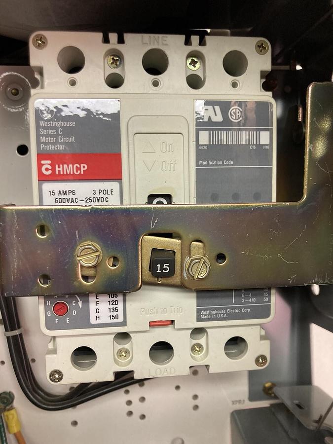 Used Allen-Bradley,2100 2113,Size 1 MCC 12 Inch Starter Bucket 15 Amp Breaker