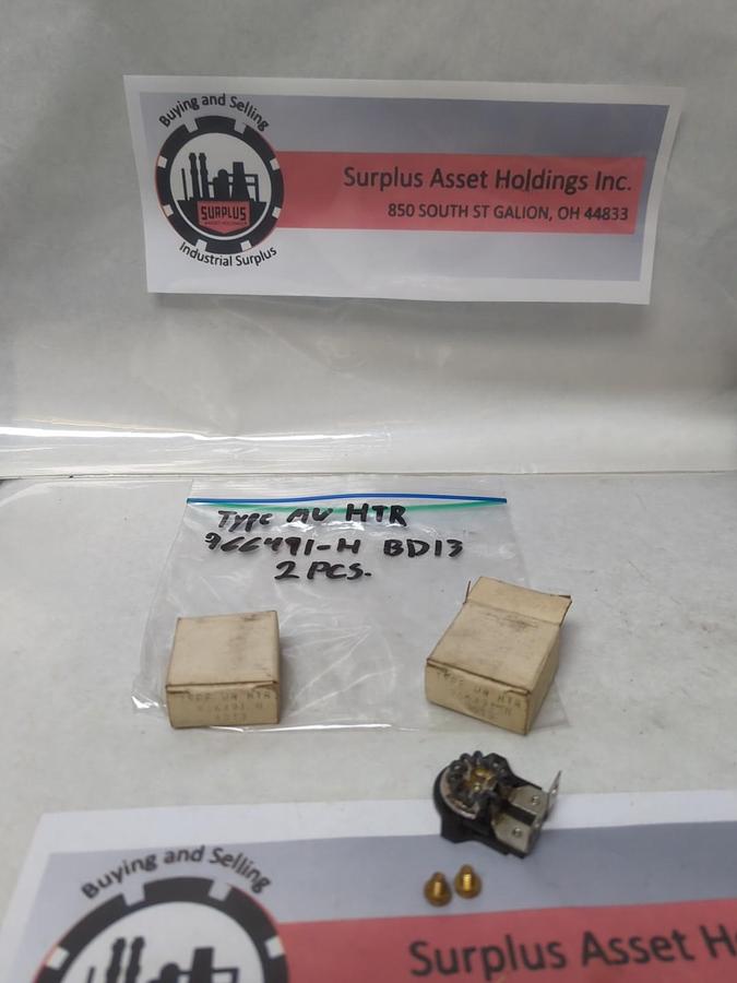 WESTINGHOUSE,966491-H BD13,TYPE MW OVERLOAD HEATER ELEMENT LOT OF 2 NOS