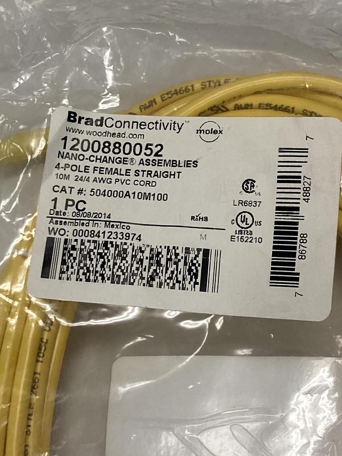Brad Connectivity,1200880052,Receptacle 4 Pole Female 10M