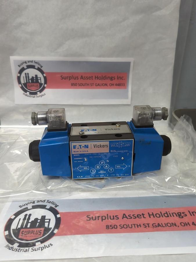 Used EATON VICKERS,DG4V4-016C-M-U-B5-10,SOLENOID VALVE 4500/1750PSI 310/120 BAR