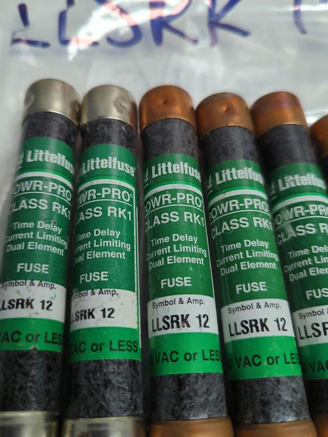 LITTELFUSE,LLSRK-12,POWR-PRO 12 AMP FUSE LOT OF 7 NOS