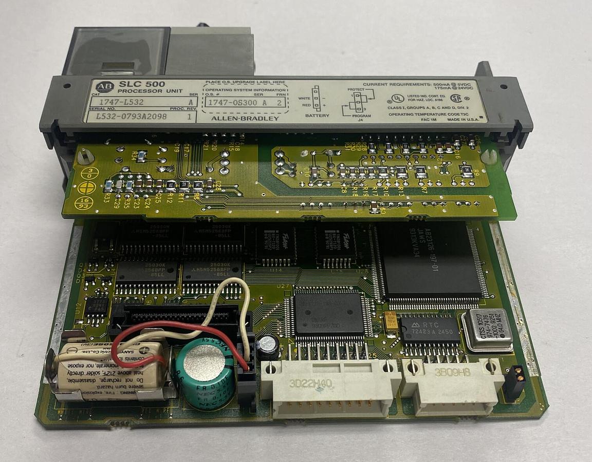 Used Allen-Bradley,1747-L532,Processor Unit 1747-0S300 Ser A FRN 2 Broken Door