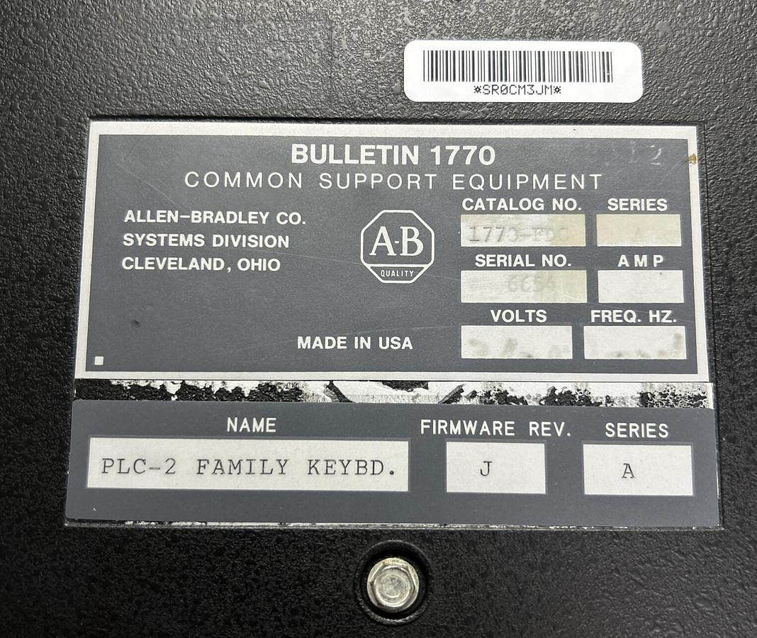 Used ALLEN BRADLEY,1770-FDC,PLC-2 KEYBOARD MODULE