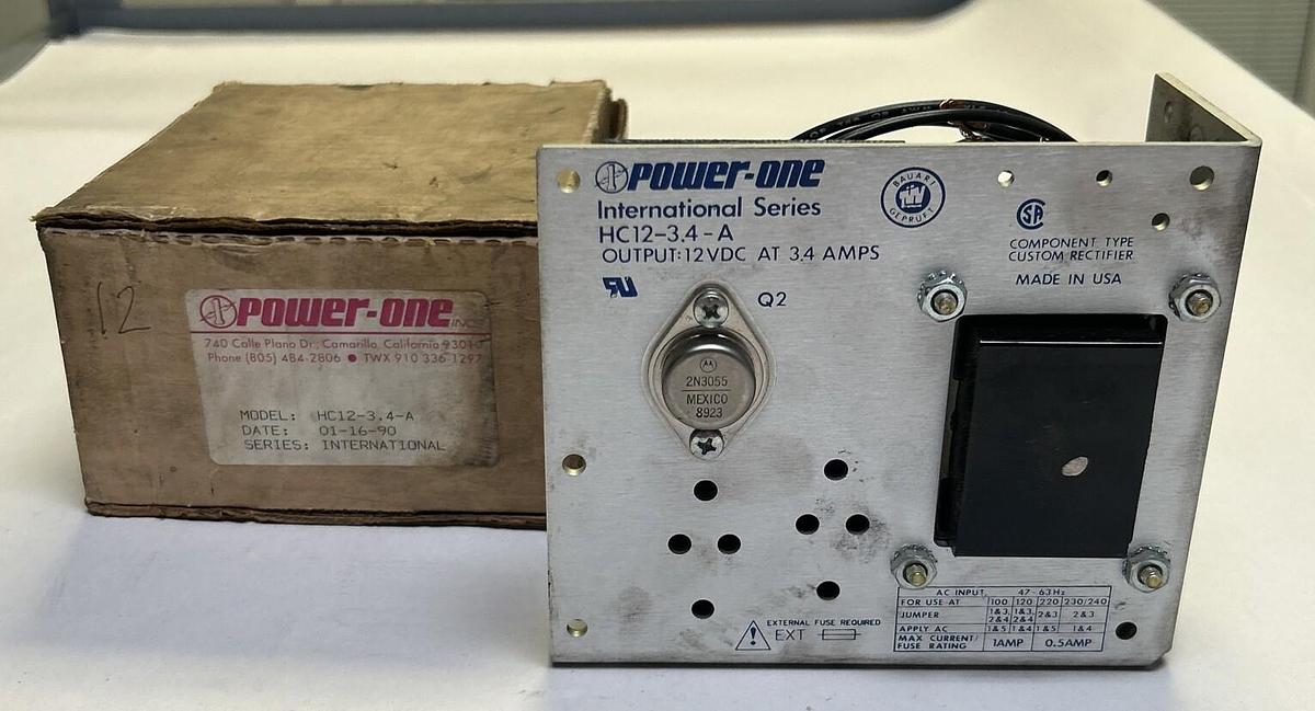 Used POWER-ONE,HC12-3.4-A,POWER SUPPLY 3.4AMP