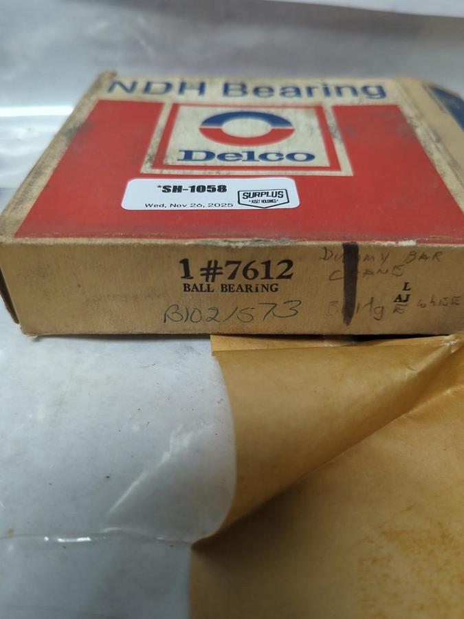 NDH,7612,DEEP GROOVE BALL BEARING NOS