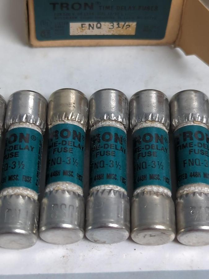 COOPER BUSSMANN,FNQ-3-1/2,TRON 3-1/2 AMP FUSES BOX OF 10 NOS