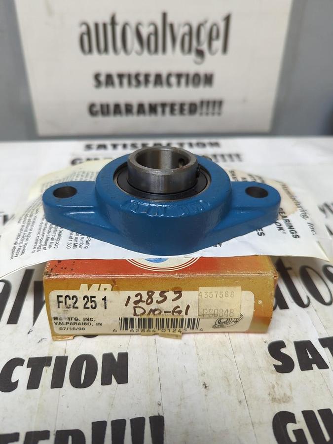 MB MANUFACTURING,NYLA-K FC2-25-1,FLANGE BEARING 2-BOLT BASE 1 INCH BORE NOS