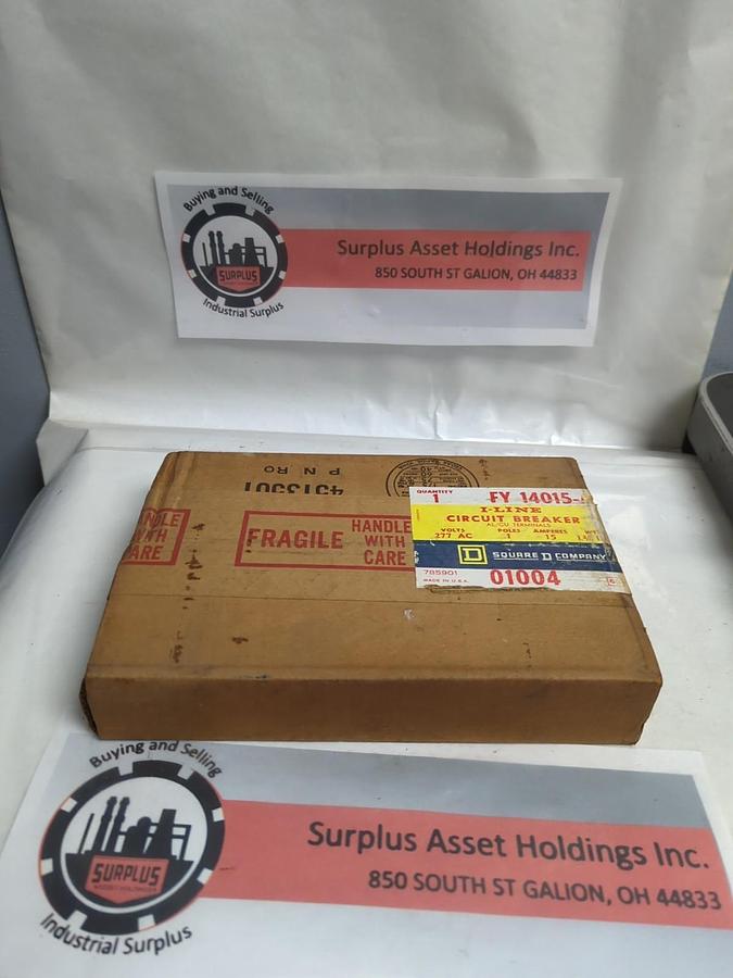 SQUARE D,FY-14015-A,CIRCUIT BREAKER I-LINE 1-POLE 15 AMP 277VAC 15A 1-POLE NOS