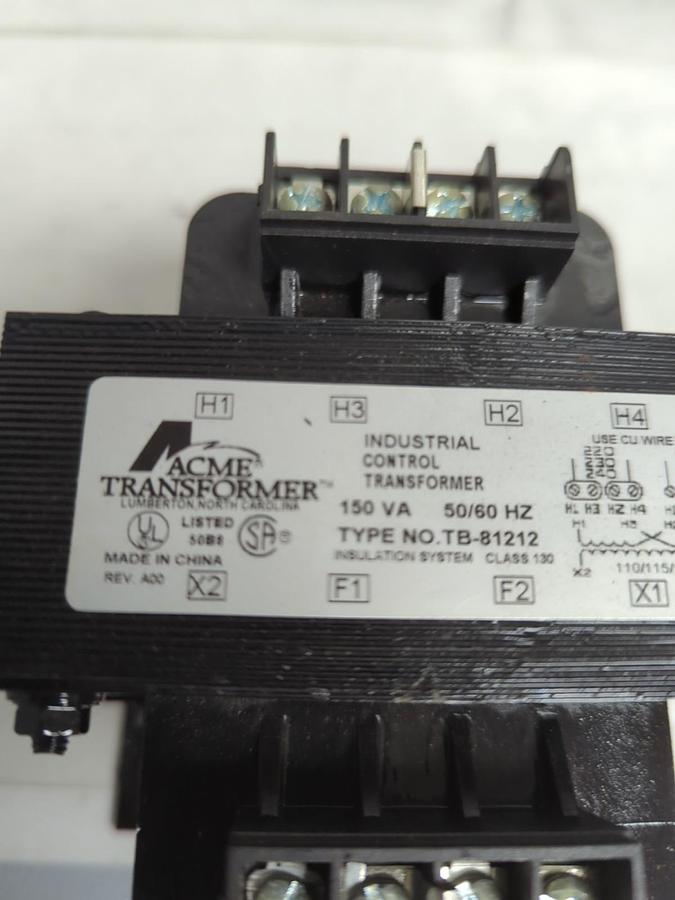 Used ACME TRANSFORMER,TB-81212,TRANSFORMER 150A 50/60HZ PRE-OWNED