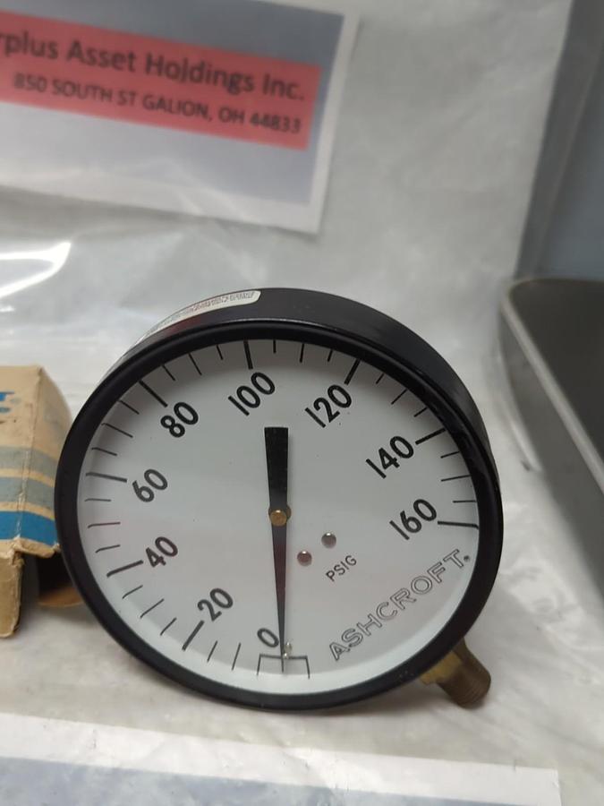 ASHCROFT,45 1000,GAUGE 4-1/2 IN FACE 1/4 IN NPT BOTTOM CONNECTION NOS