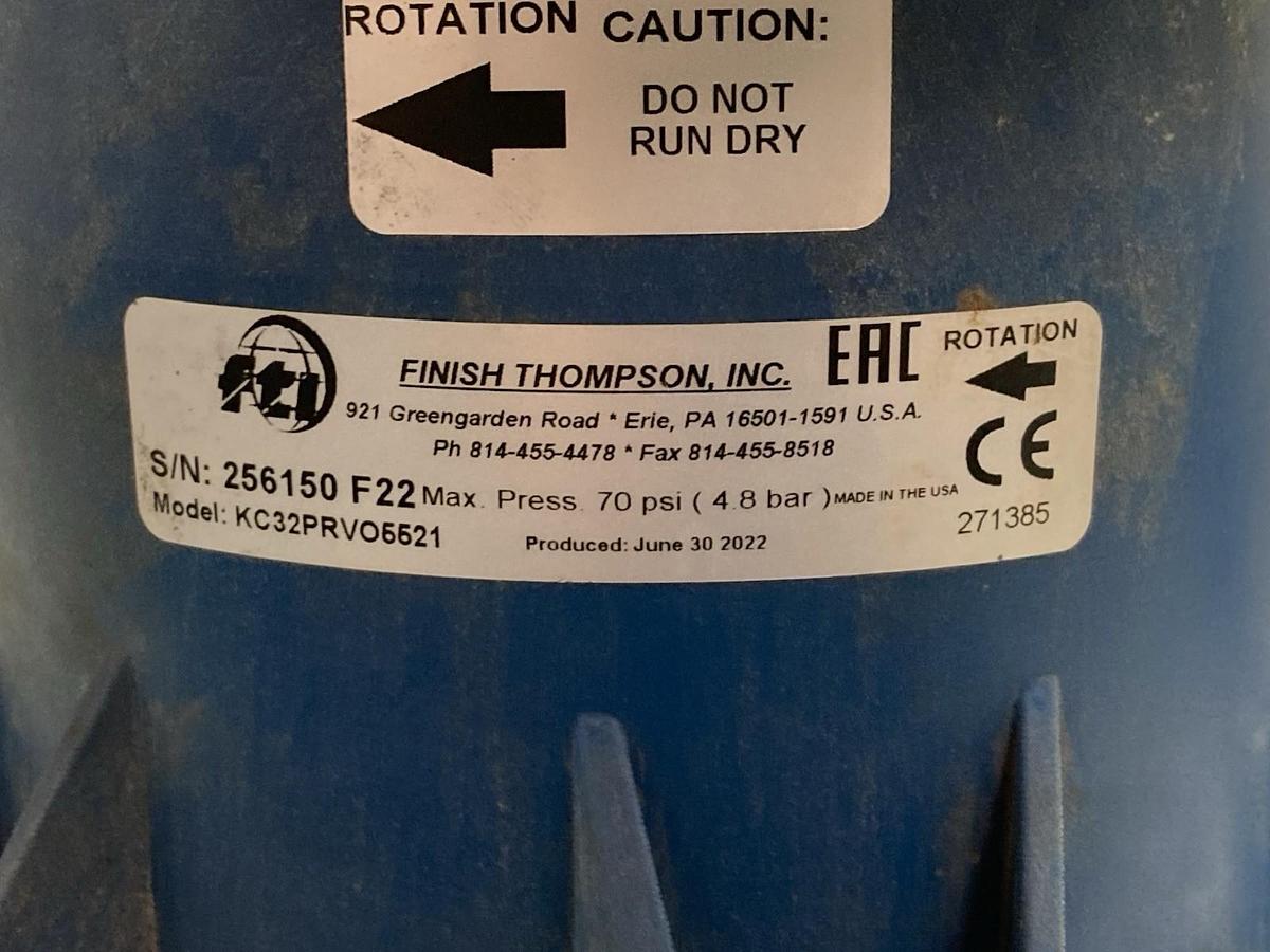 Used Thompson,KC32PRVO5521,Centrifugal Pump End 70PSI Max 4.8 bar