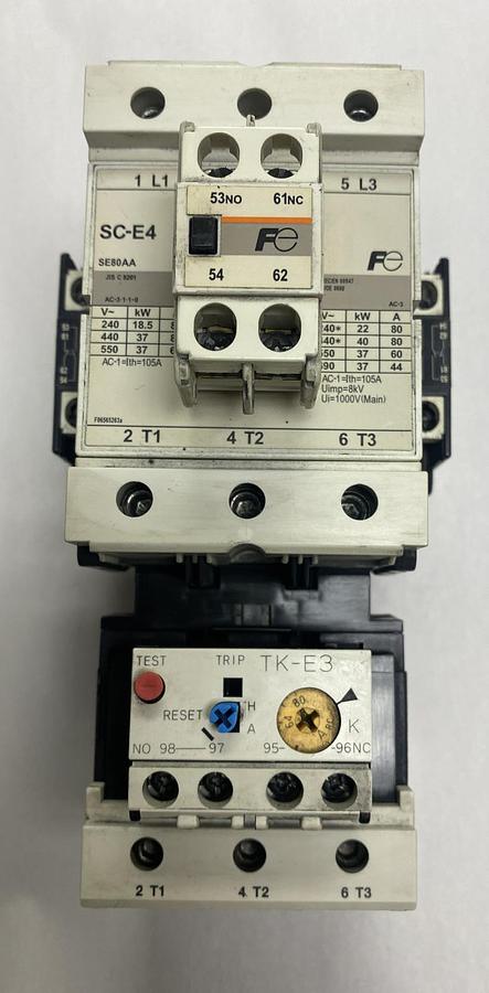 Used FUJI,SC-E4,CONTACTOR WITH TK-E3 OVERLOAD RELAY
