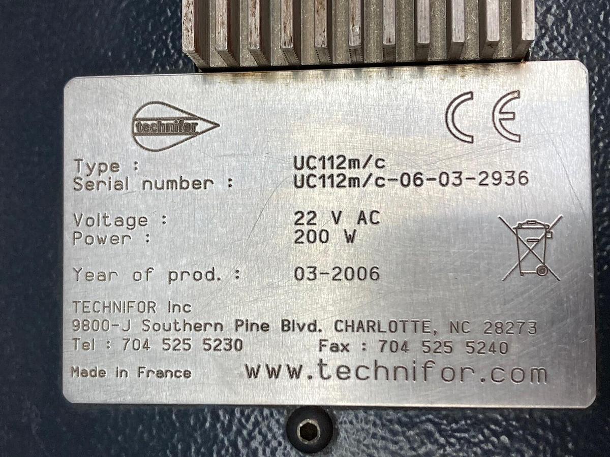 Technifor,UC112m/c,Control Processor Module Marking System Unit 22VAC