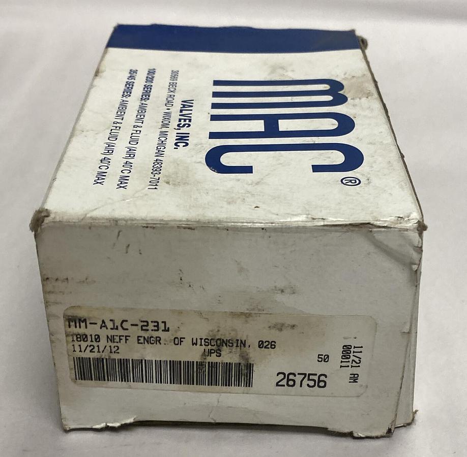 MAC,MM-A1C-231,PNEUMATIC VALVE BODY NOS