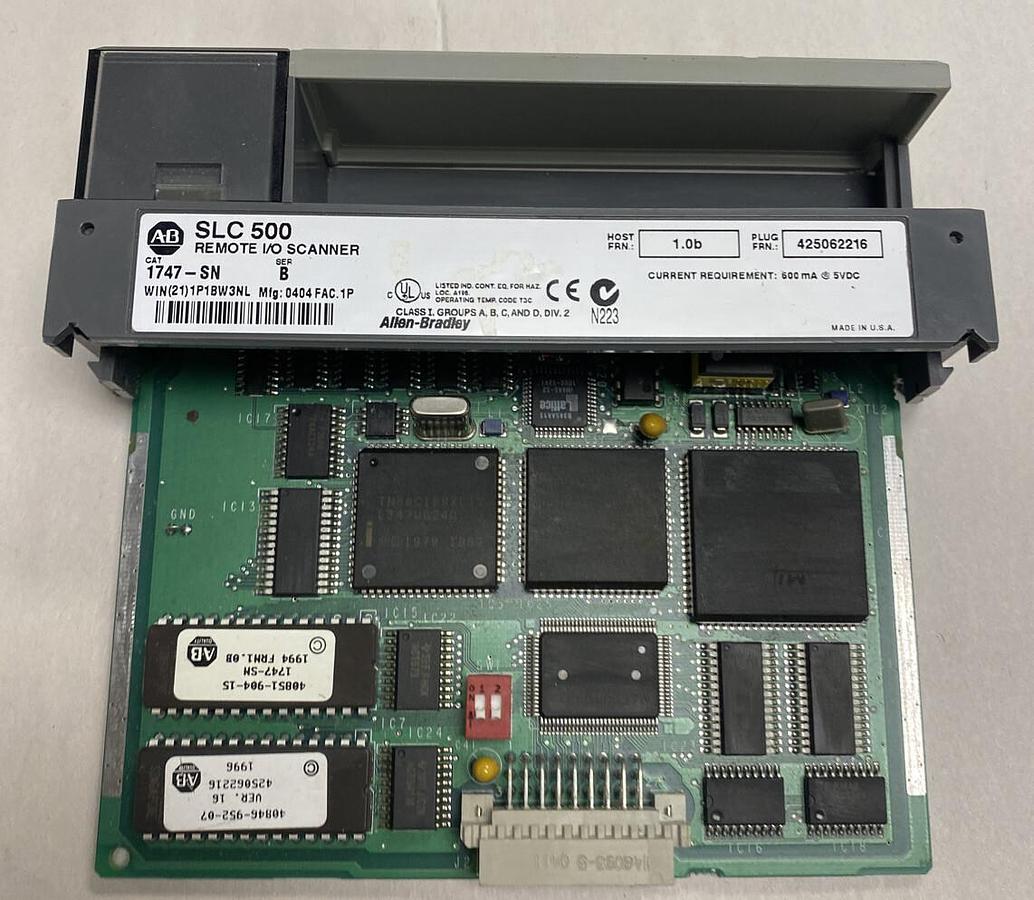 Used Allen-Bradley,1747-SN,Series B Remote I/O Scanner