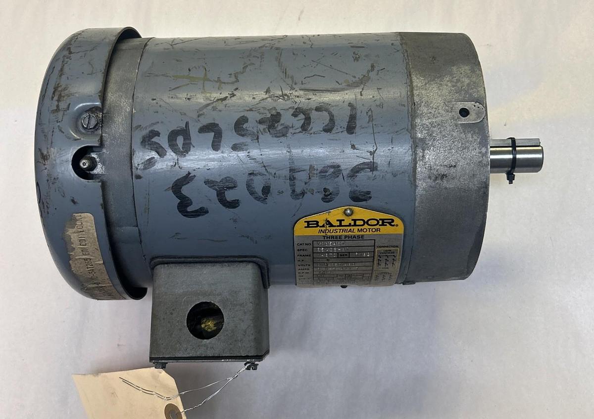 Used BALDOR,VM3546T,INDUSTRIAL MOTOR 1HP 1725RPM 208-230/460V 3PH 143TC FRAME