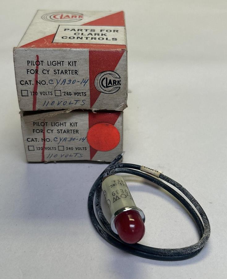 CLARK,CYA30-14,PILOT LIGHT KIT LOT OF 2 NOS