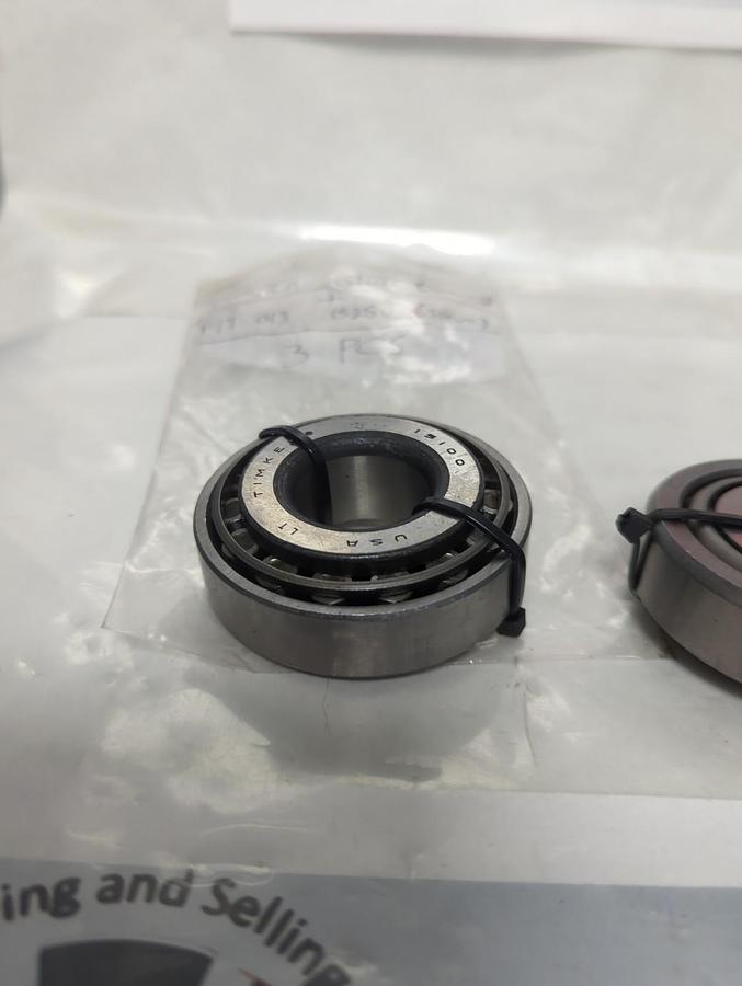 Used TIMKEN,15100,ROLLER BEARING CONE WITH FIT-1250 CUP 1 INCH BORE LOT OF 3