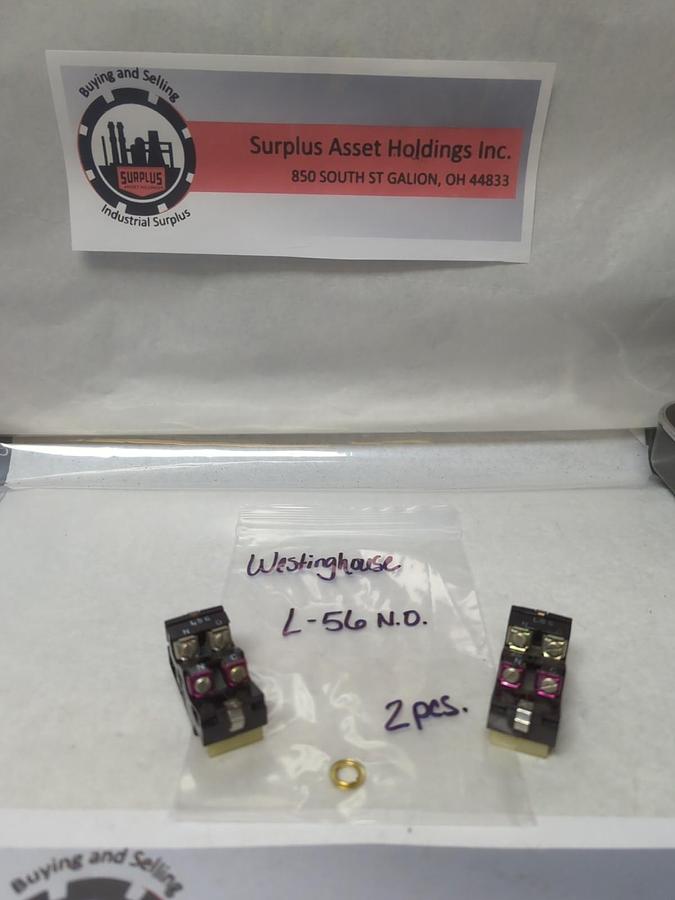 Used WESTINGHOUSE,L-56 N.O.,INTERLOCK LOT OF 2 PRE-OWNED