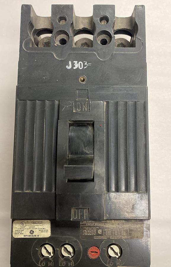 Used GE,TFK236F000,Circuit Breaker 225A 600V 3 Pole