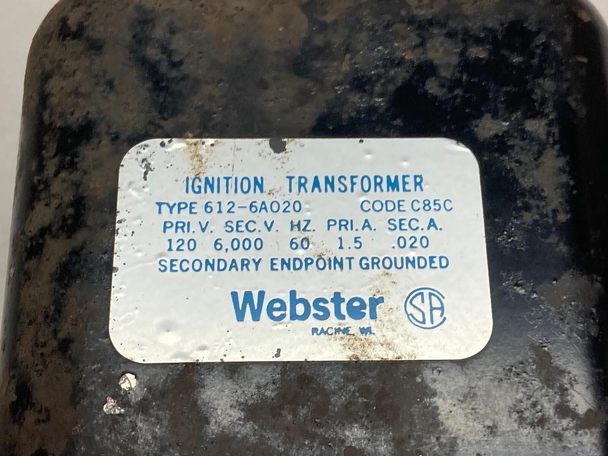Used Webster,Typer 612-6AO20,Ignition Transformer 60Hz