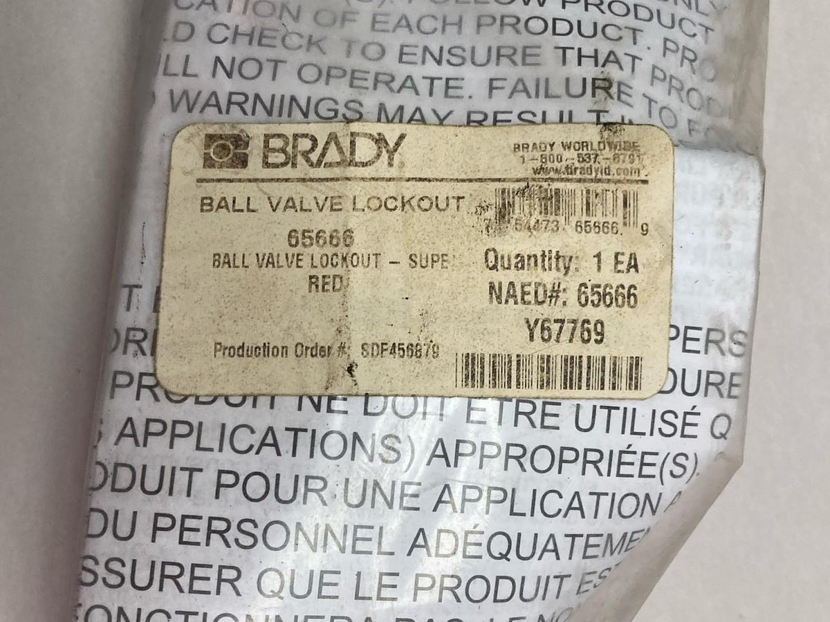 Brady,65666,Red Ball Valve Lockout Device w/Extension