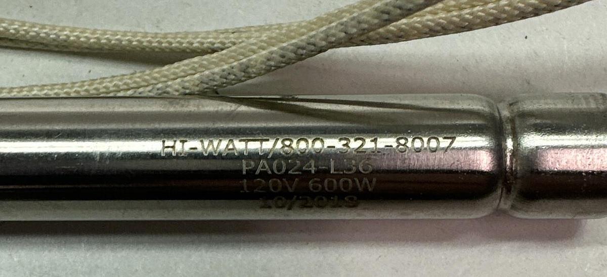 Used Hi-Watt,PA-024,120V600W Tube Heater