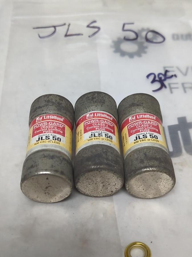 LITTELFUSE,JLS-50,POWR-GARD 50 AMP FUSE LOT OF 3 NOS
