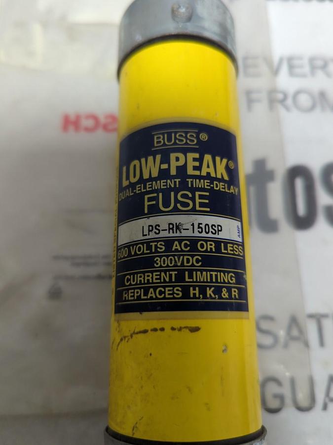 COOPER BUSSMANN,LPS-RK-150SP,LOW-PEAK 150 AMP FUSE NOS
