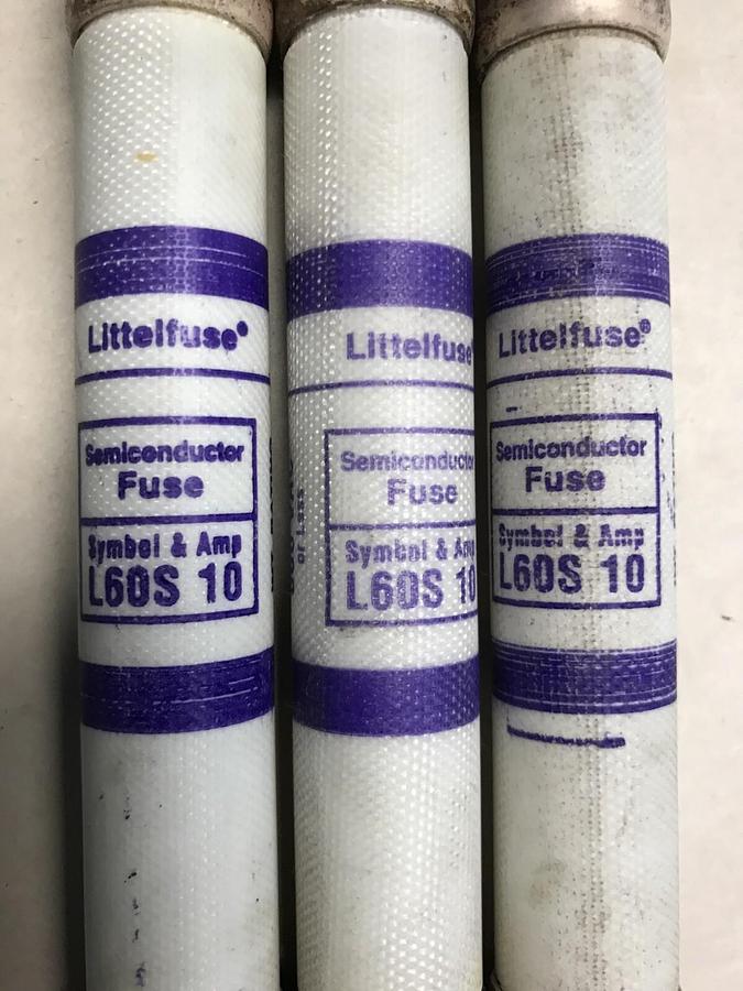 LittelFuse,L60S-10,Fuse 10Amp 600V LOT OF 7