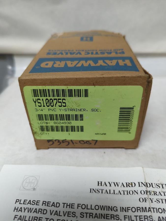 HAYWARD,YS100755,PVC Y-STRAINER 3/4 INCH NOS