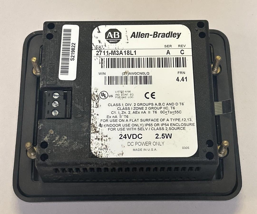 Used ALLEN BRADLEY,2711-M3A18L1,PANELVIEW 300 MICRO