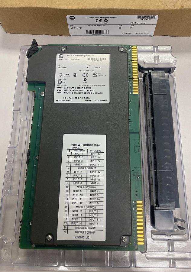 Used ALLEN BRADLEY,1771-IFE,SER C FW B ANALOG INPUT MODULE REFURBISHED