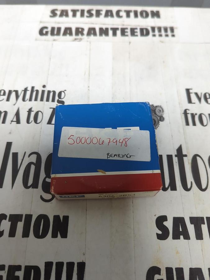 SKF,6306-2RS1,DOUBLE SEALED DEEP GROOVE BALL BEARING 30MM BORE NOS