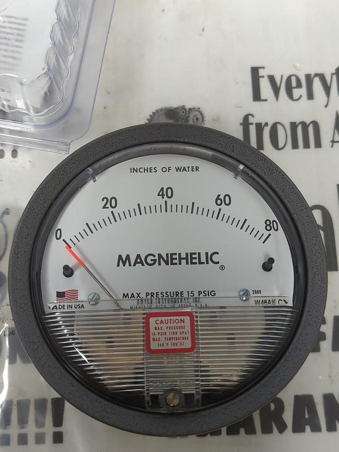 DWYER,2080 W46AE,MAGNETIC DIFFERENTIAL PRESSURE GAUGE 4 INCH NEW