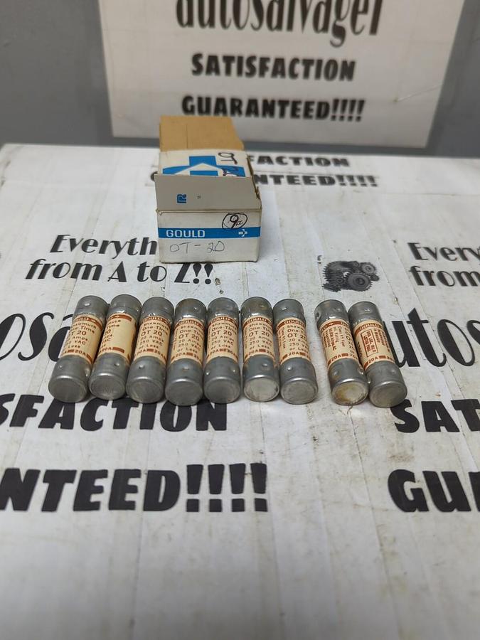 GOULD SHAWMUT,OT20,ONE-TIME FUSES BOX OF 9 NOS