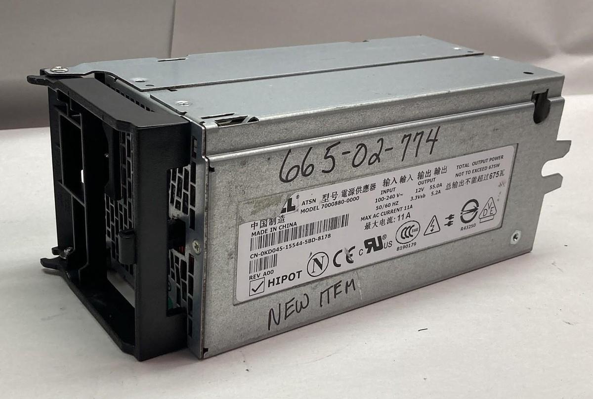 Used Dell,Model 7000880-0000,Power Supply 100-240V 50/60Hz 675W Output