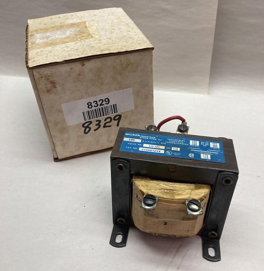 Used Micron Industrial Control,C100BTZ13,Transformer 0.100 KVA 230/460 to 115V