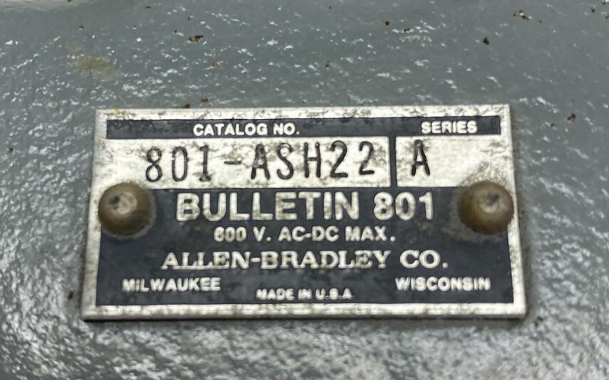 Allen-Bradley,801-ASH22,Limit Switch Series A 600V NOS