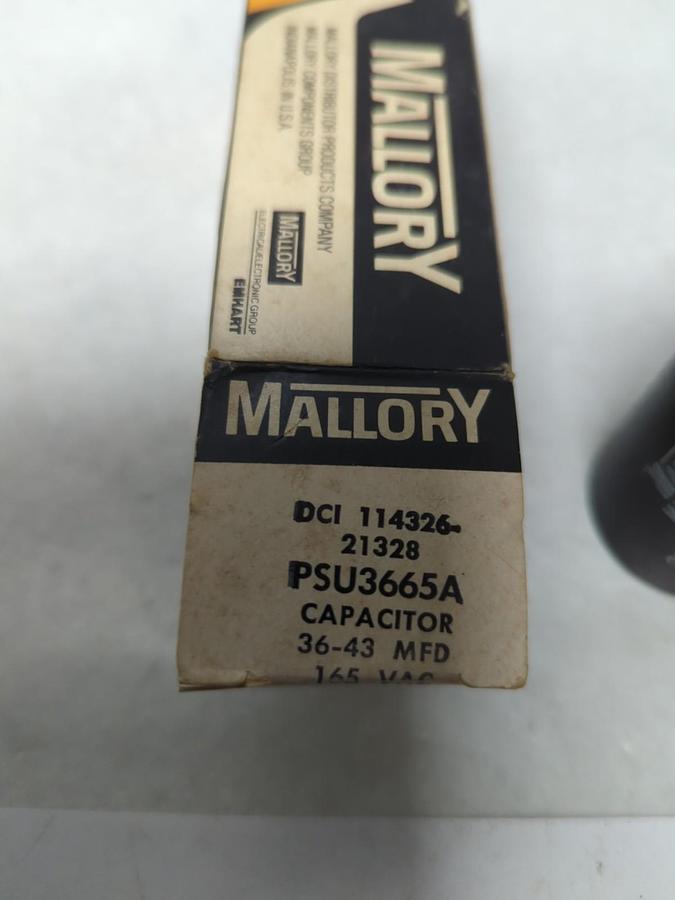 MALLORY,PSU3665A,CAPACITOR NOS