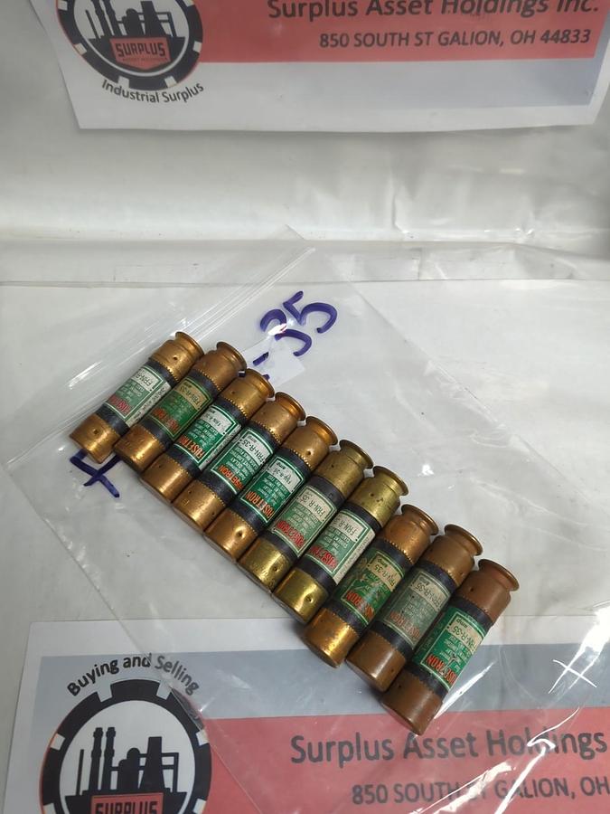 Used COOPER BUSSMANN,FRN-R-35,FUSETRON 35 AMP FUSE LOT OF 10 PRE-OWNED
