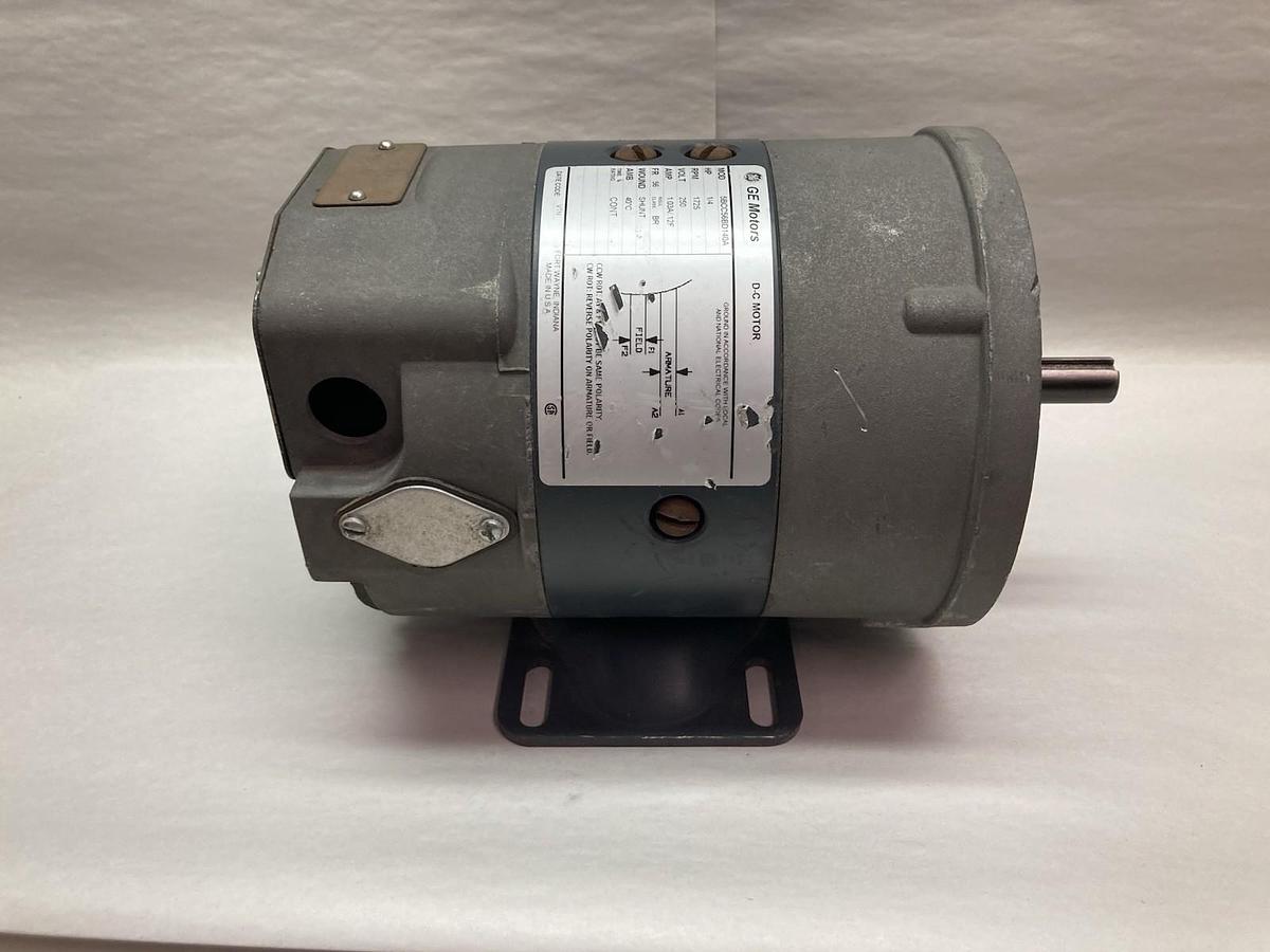 Used General Electric,5BCC56BD1O8B,DC Motor 1725RPM 1/4HP 250V 56 Frame