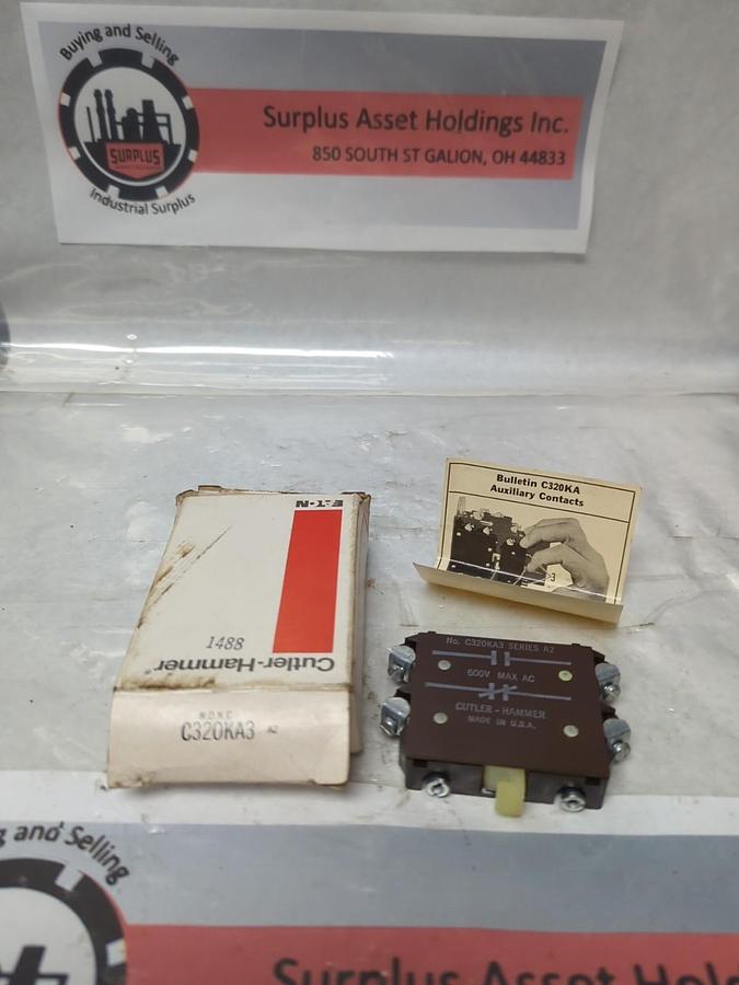 CUTLER HAMMER,C320KA3,CONTACT SERIES A2 600V MAX AC NOS