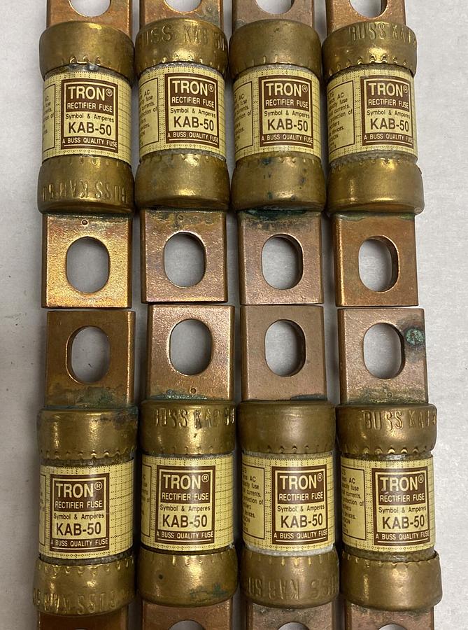 BUSSMANN,KAB-50,TRON FUSE 40AMP 250V LOT OF 8 NOS